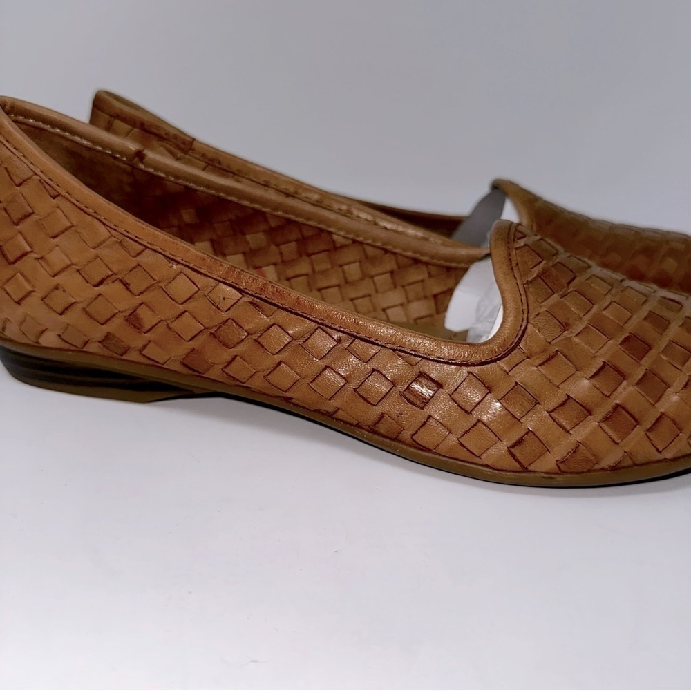 NWOT naturalizer sander brown leather slip on shoes size 9.5 wide - Picture 4 of 8
